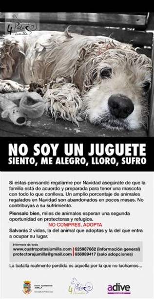 cartel  no juguete